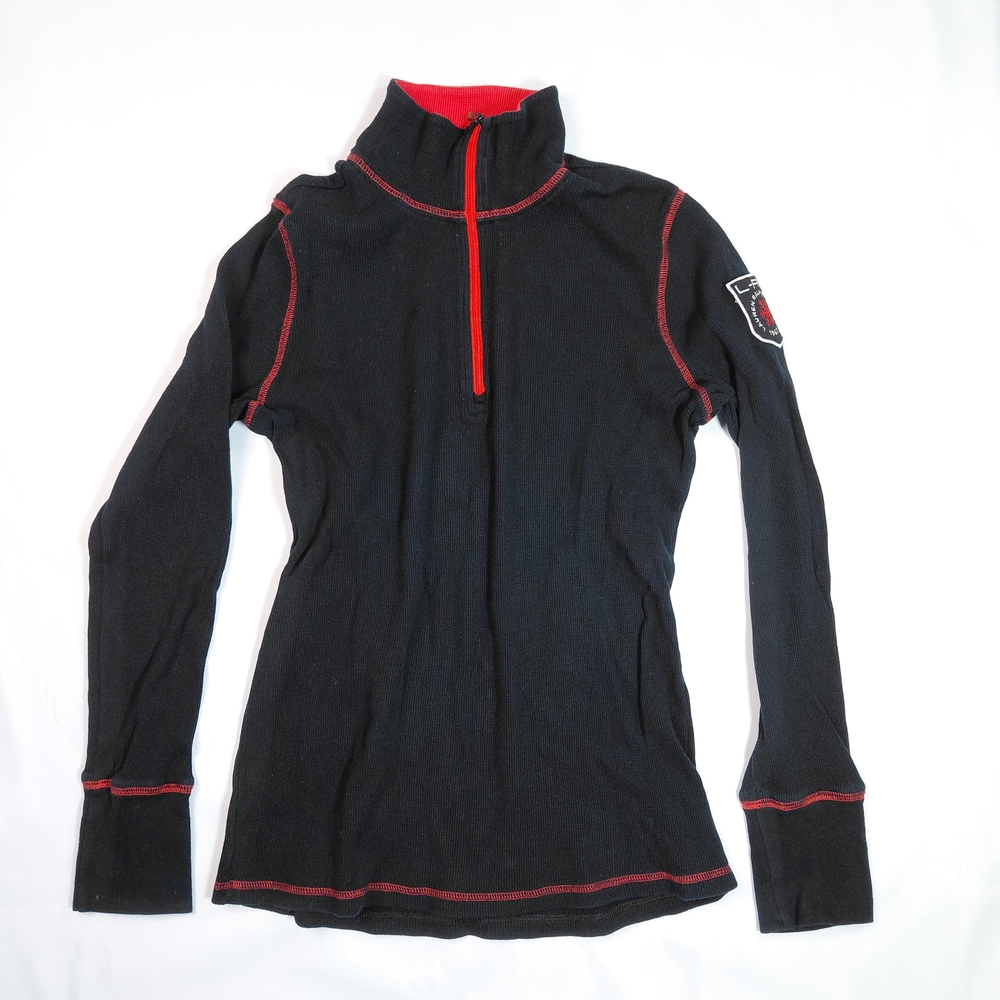 Ralph Lauren Women’s Active Long Sleeve 1/4 Zip LXVII Embroidered Black Size M - Picture 5 of 11